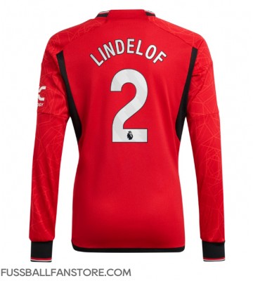 Manchester United Victor Lindelof #2 Replik Heimtrikot 2023-24 Langarm